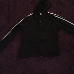 Black and white track jacket